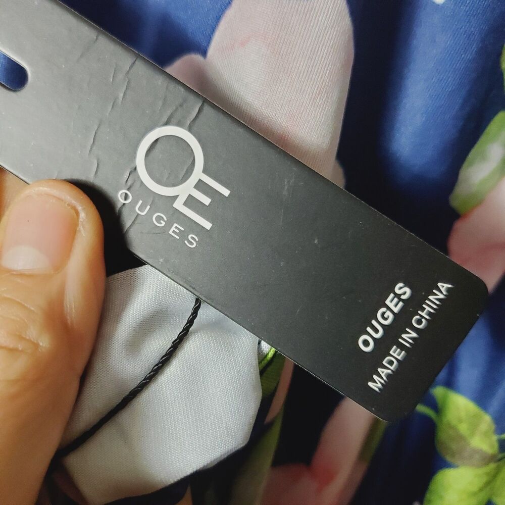 OUGES Womens' V-Neck Pattern Pocket Maxi Long Dre… - image 7